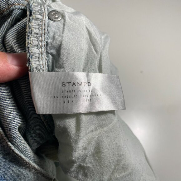 Stampd Destroyed Light Wash Stretch Denim Jeans men's size 32x29 - Picture 4 of 10